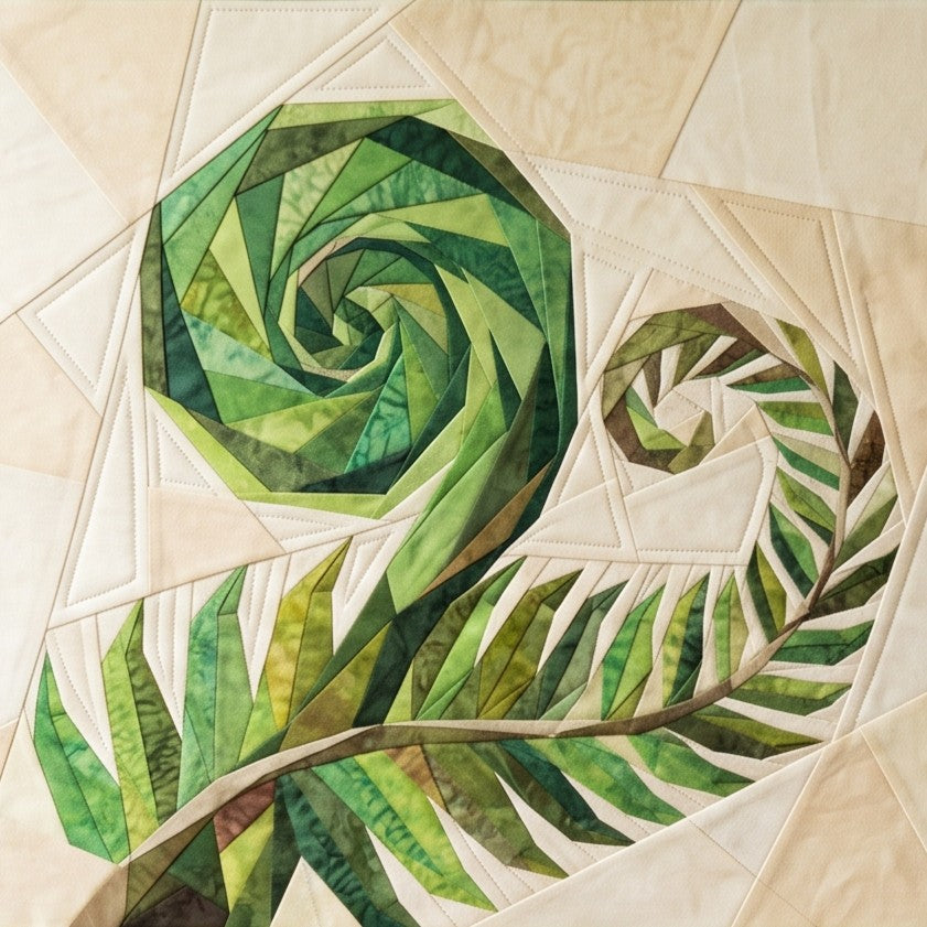 Fern Frond, 70"x70" FPP Quilt Pattern