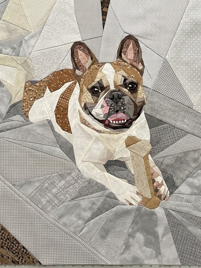 Pippa the Frenchie, 60"x80" FPP Quilt Pattern