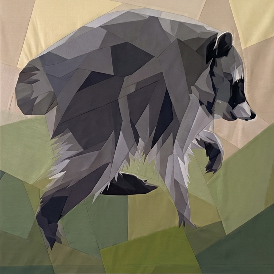 Jimothy The Raccoon Quilt Pattern, 60" x 60" FPP Pattern (Digital Download)