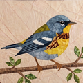 Northern Parula, 14" FPP Quilt Block Pattern