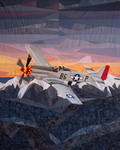 North American Aviation P-51 Mustang, 50"x65" FPP Quilt Pattern