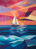 Sailboat Sunset, 60"x80"FPP Quilt Pattern