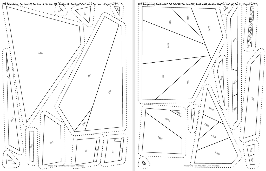 North American Aviation P-51 Mustang, 50"x65" FPP Quilt Pattern