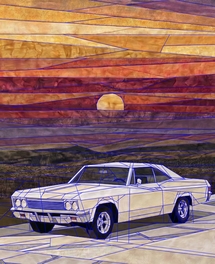 1966 Chevy Impala 90"x108" FPP Quilt Pattern