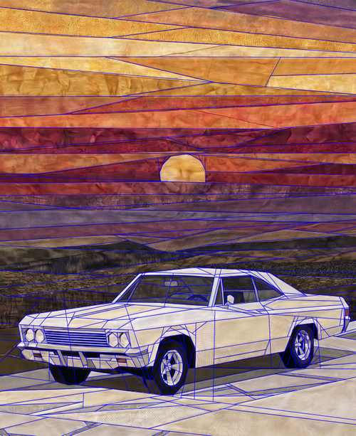 1966 Chevy Impala 90"x108" FPP Quilt Pattern