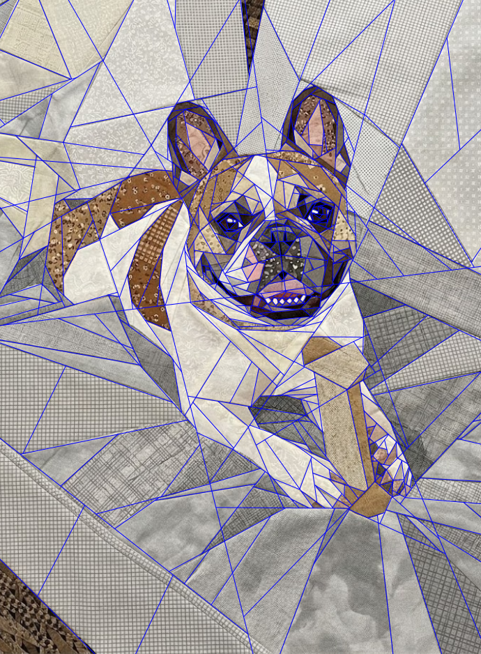 Pippa the Frenchie, 60"x80" FPP Quilt Pattern