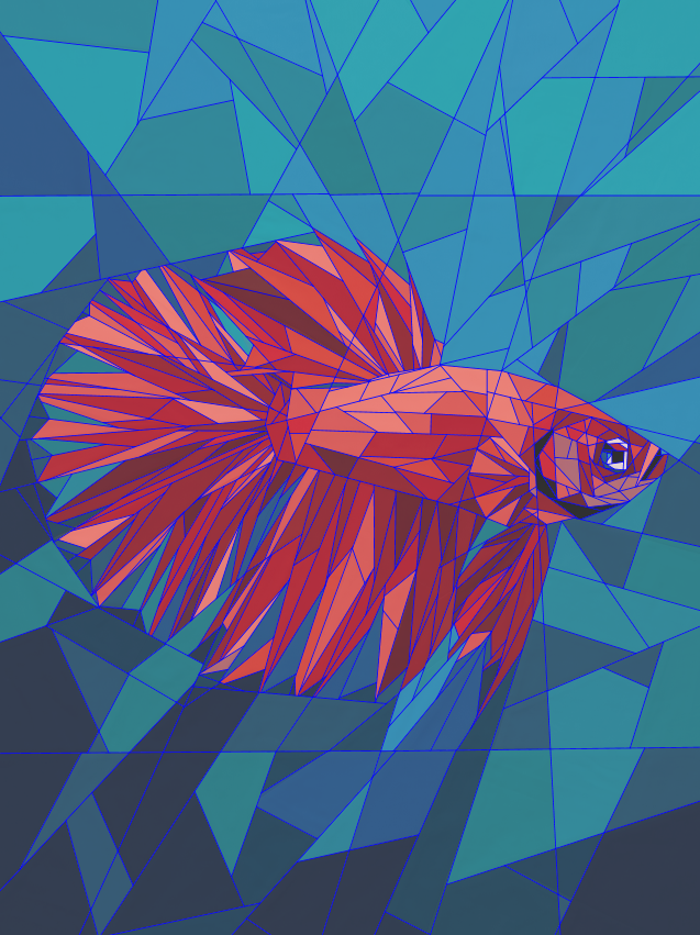 Red Betta, 60"x80" FPP Quilt Pattern