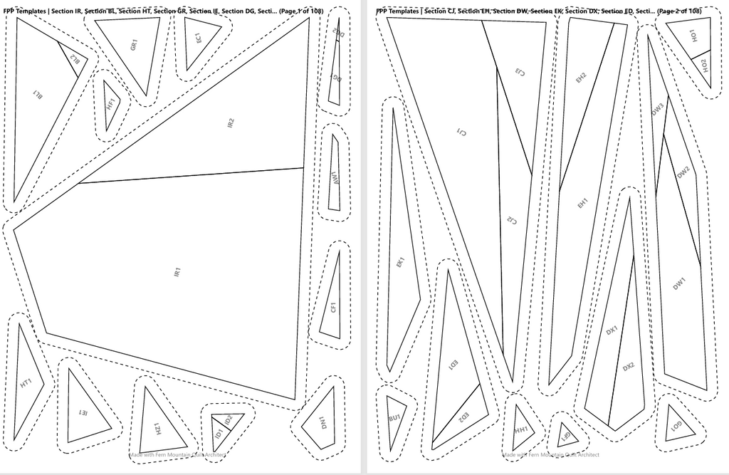 Red Betta, 60"x80" FPP Quilt Pattern