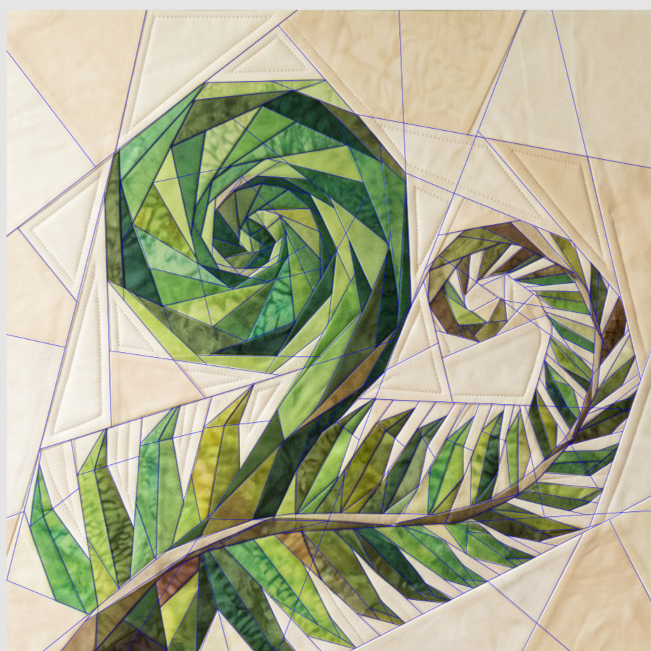 Fern Frond, 70"x70" FPP Quilt Pattern