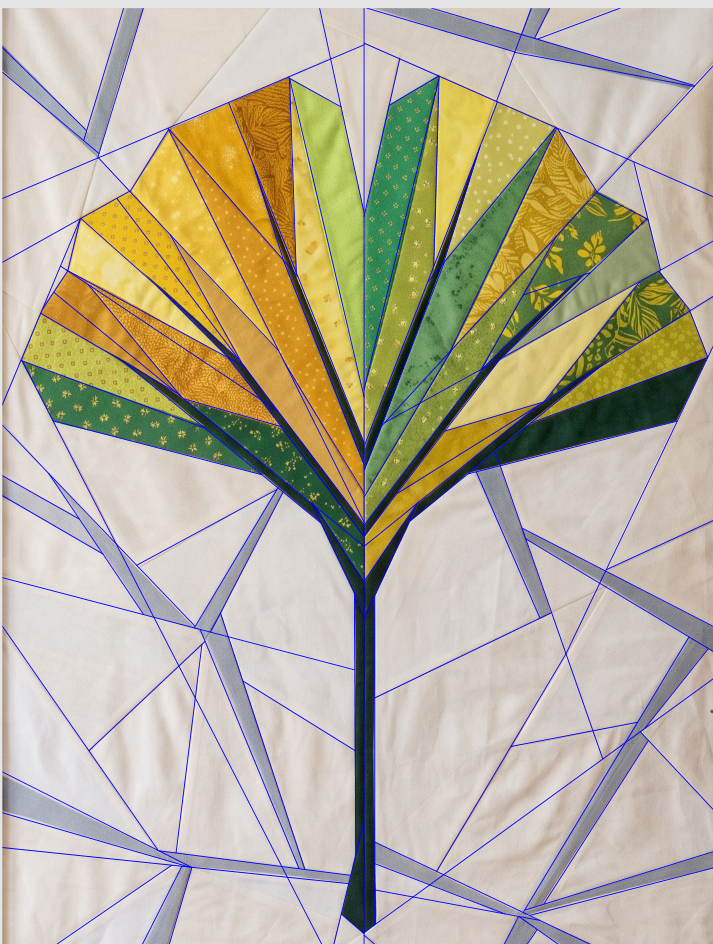 Ginkgo Leaf, 60"x80" FPP Quilt Pattern