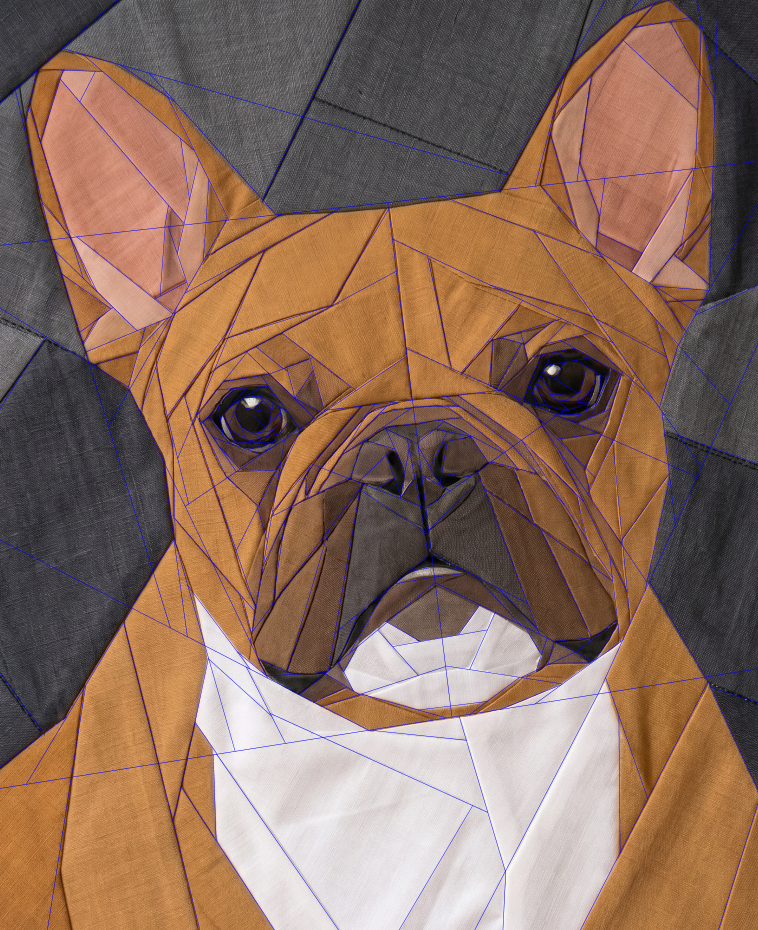 Bennie the Frenchie 60"x75" FPP Quilt Pattern