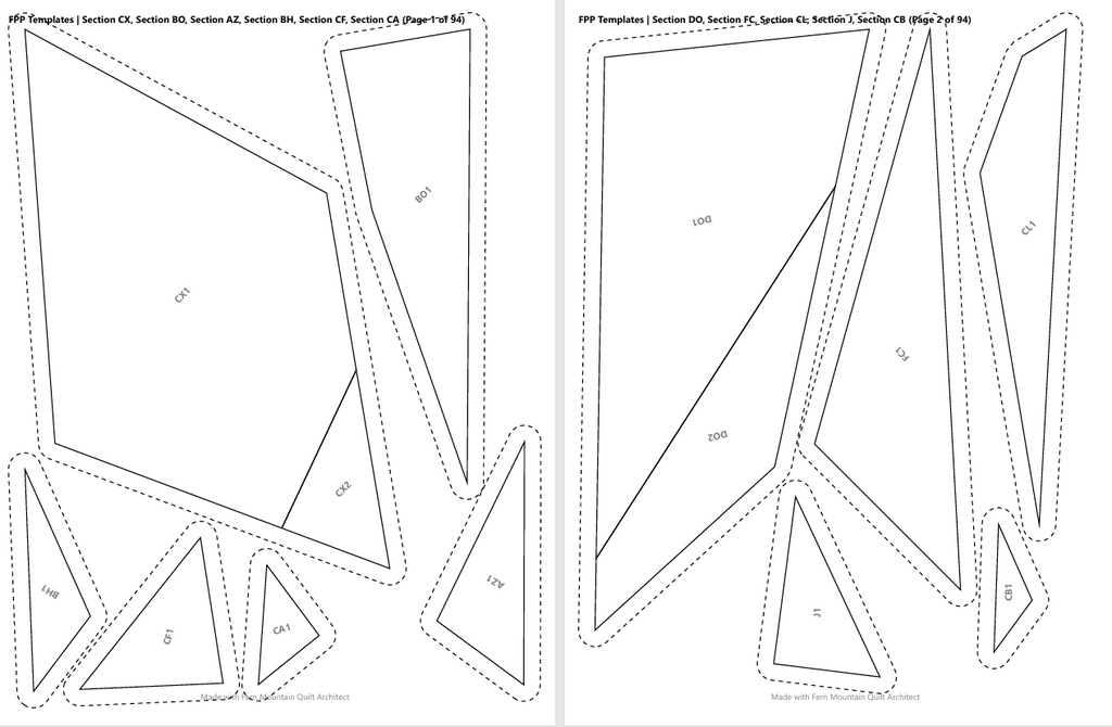 Bennie the Frenchie 60"x75" FPP Quilt Pattern