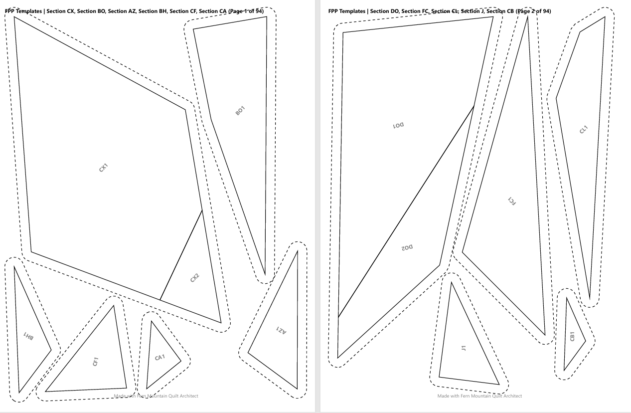 Bennie the Frenchie 60"x75" FPP Quilt Pattern