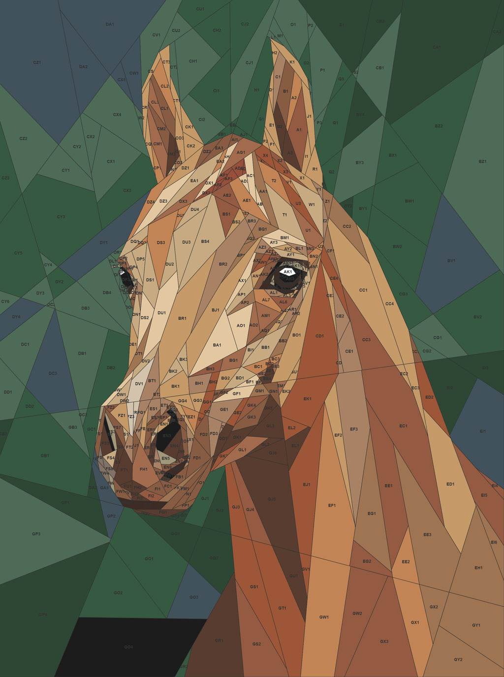Akhal-Teke Horse 60"x80" FPP Quilt Pattern