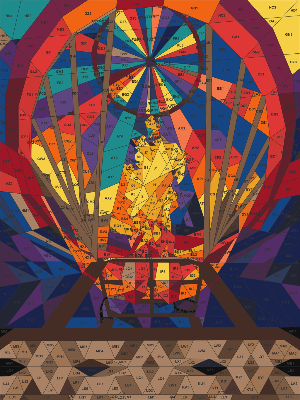 Hot Air Balloon, 60" x 80" FPP Quilt Pattern
