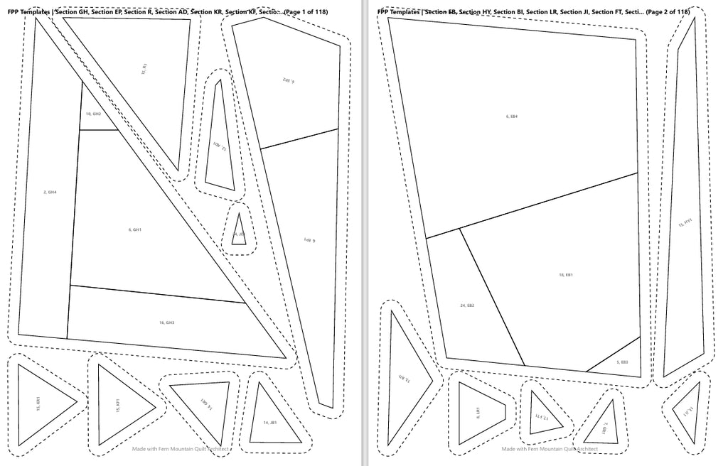 Hot Air Balloon, 60" x 80" FPP Quilt Pattern