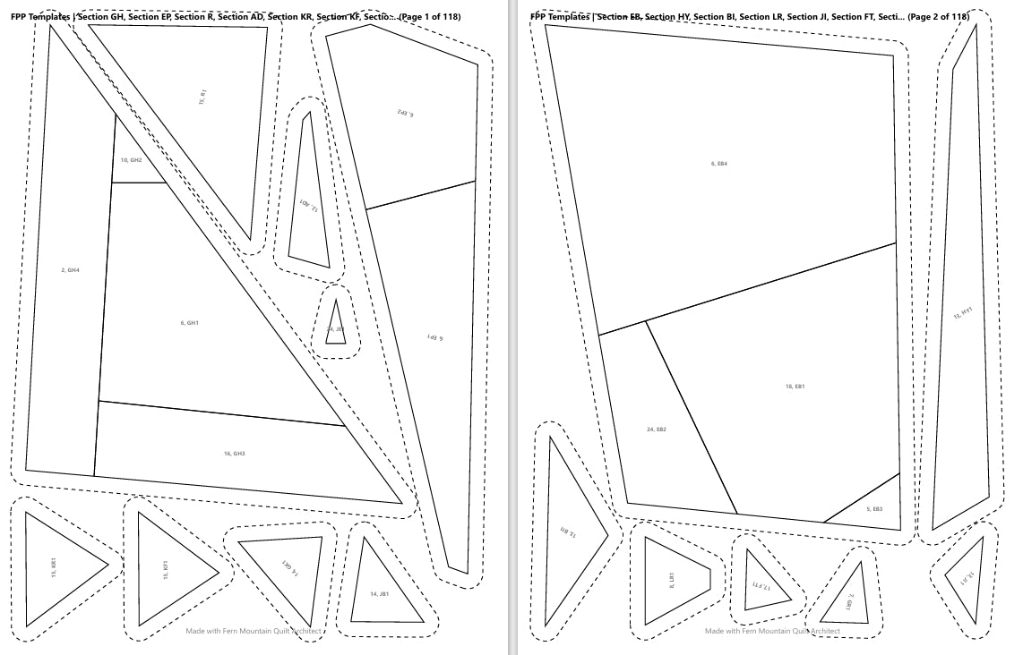 Hot Air Balloon, 60" x 80" FPP Quilt Pattern