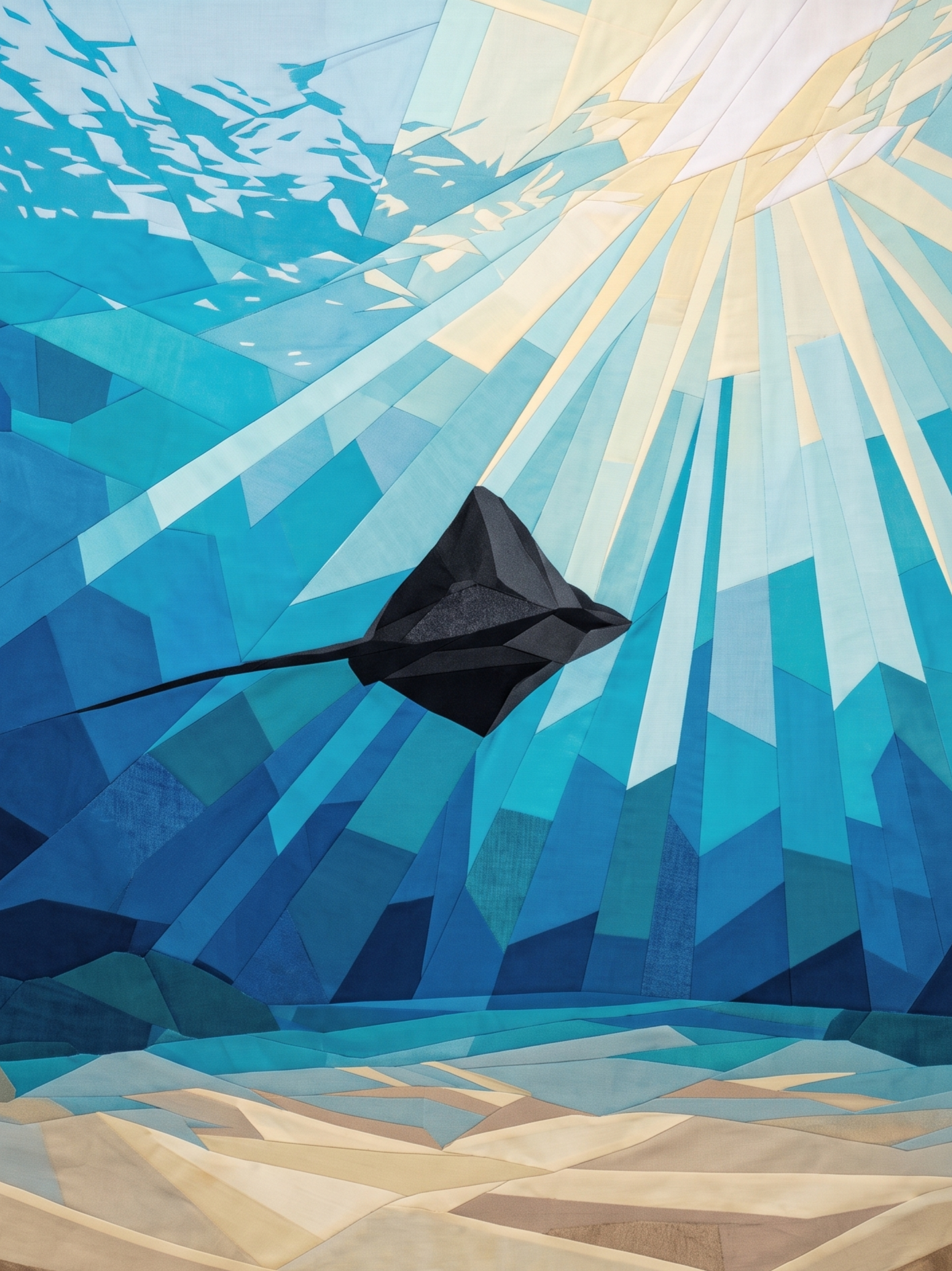 The Single Stingray, 60"x80" FPP Quilt Pattern