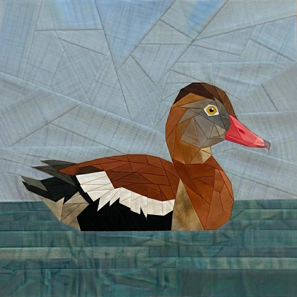 Black Bellied Whistling Duck 14" FPP Quilt Block Pattern