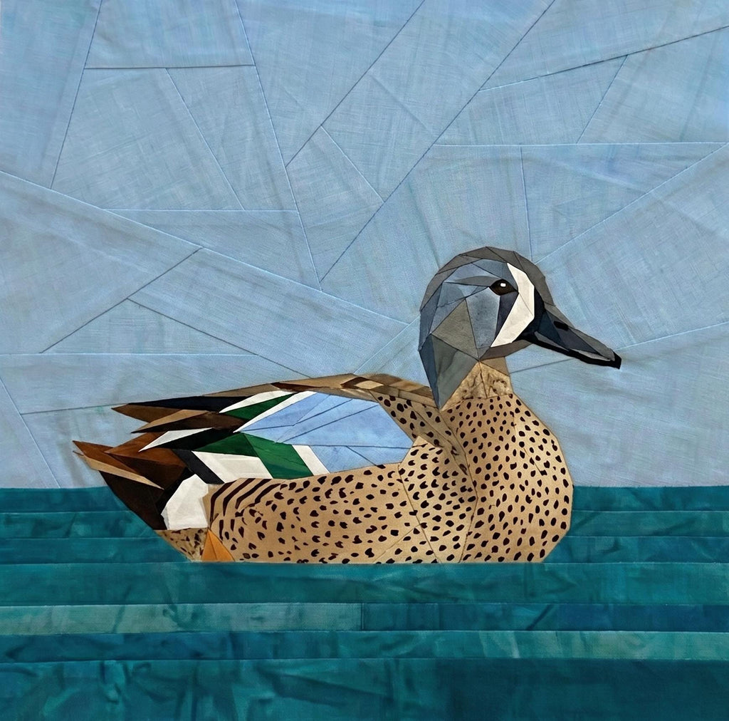 Blue Winged Teal 14" FPP Quilt Pattern
