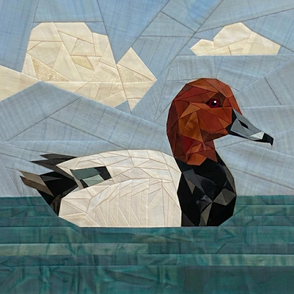 Canvasback Duck 14" FPP Quilt Block Pattern
