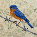 Eastern Bluebird 14" FPP Quilt Block Pattern