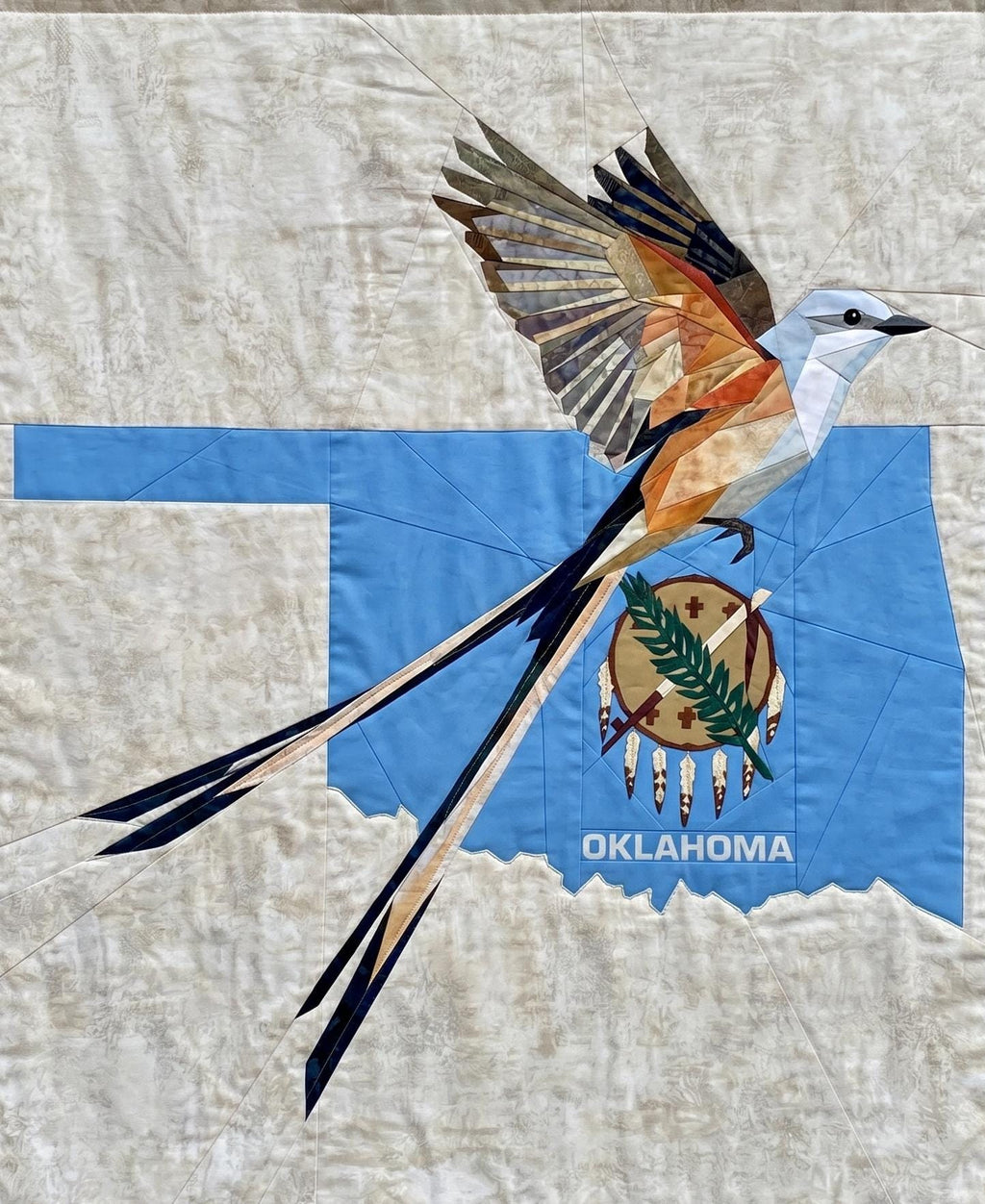 Oklahoma Scissortail FPP Quilt Pattern 75" x 91"