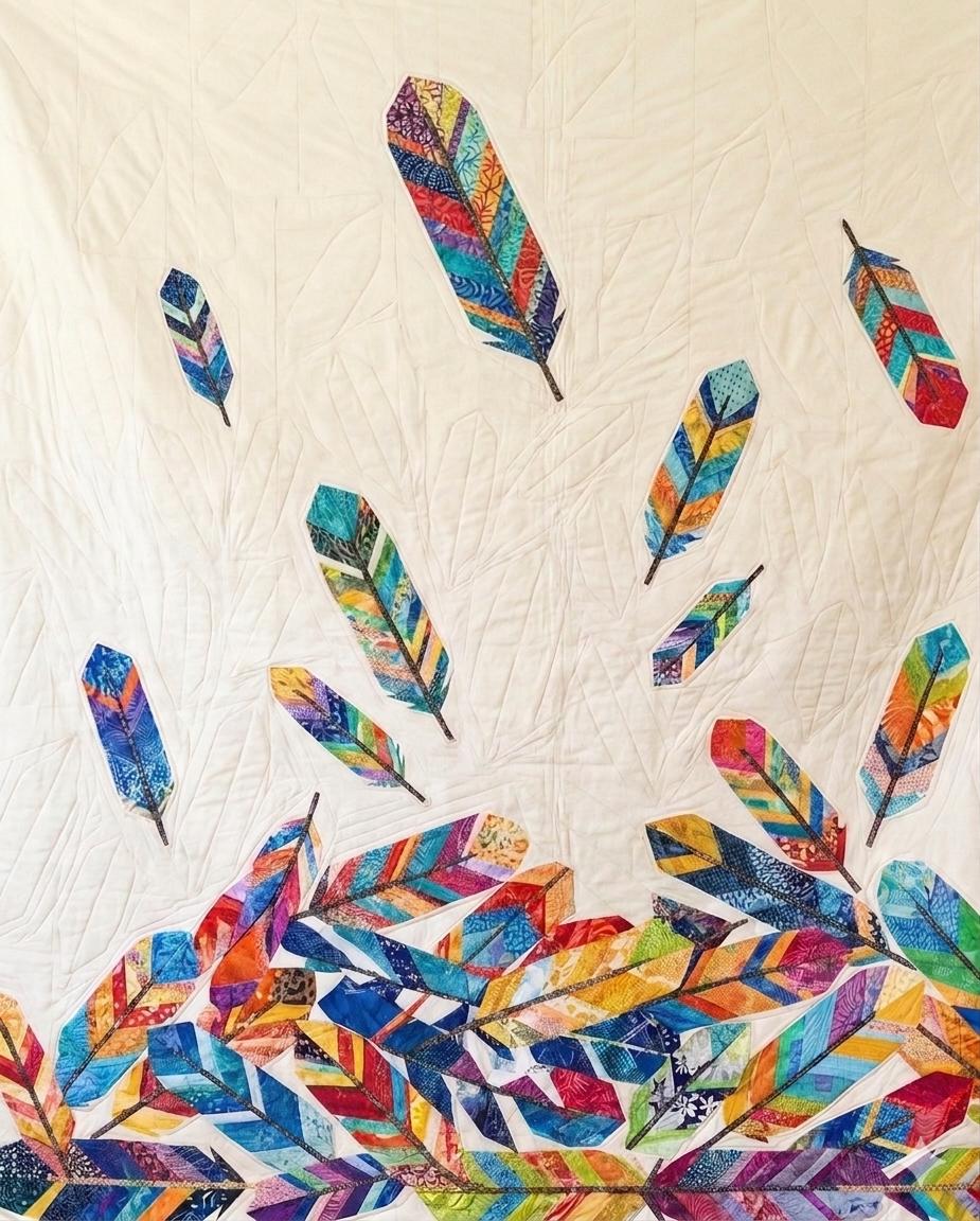 Falling Feathers 74"x92" FPP Quilt Pattern