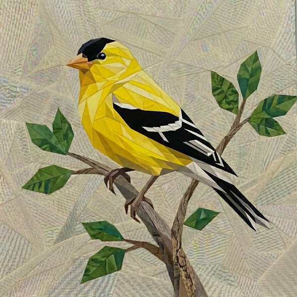 American Goldfinch FPP 14" Quilt Block