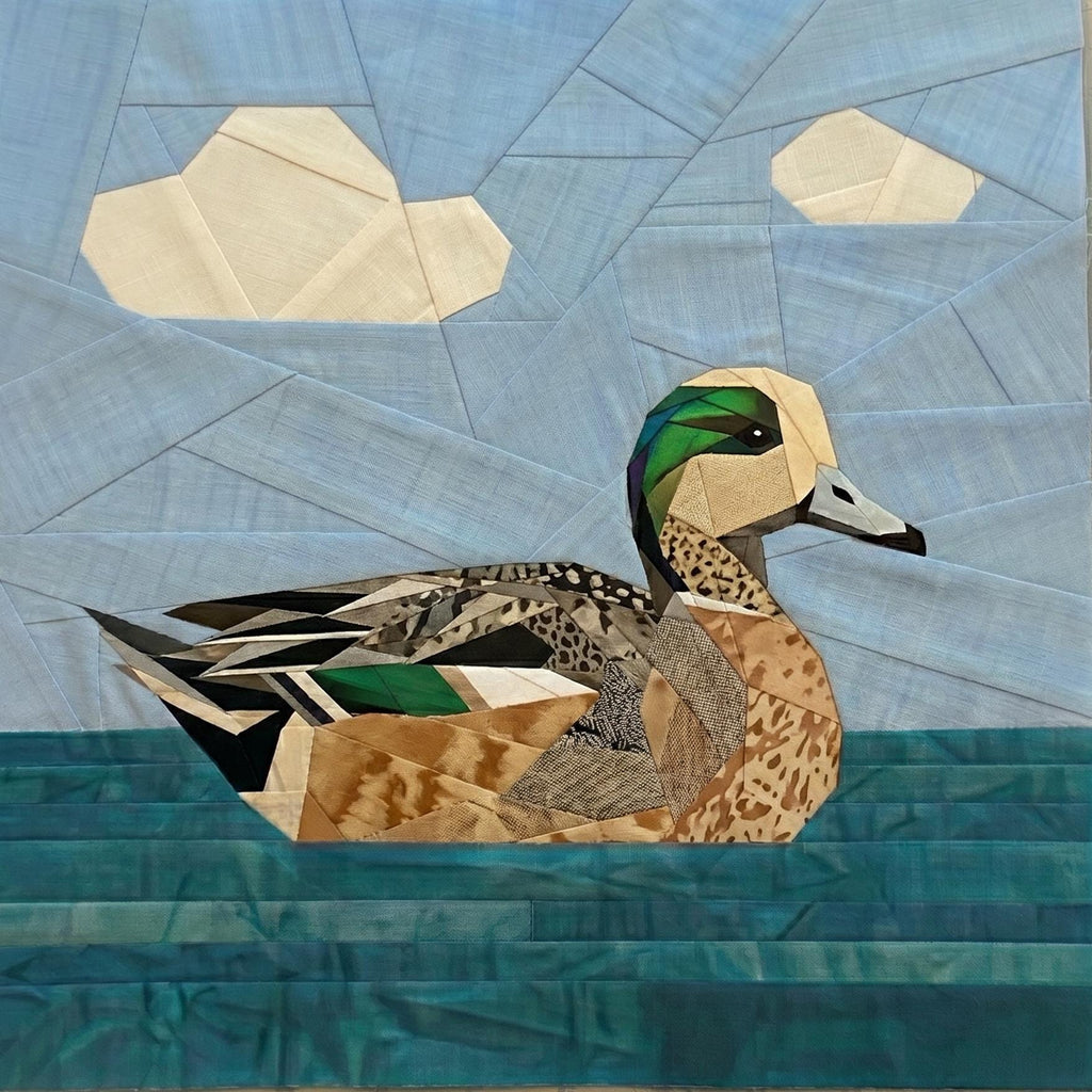 American Wigeon 14" FPP Quilt Block Pattern