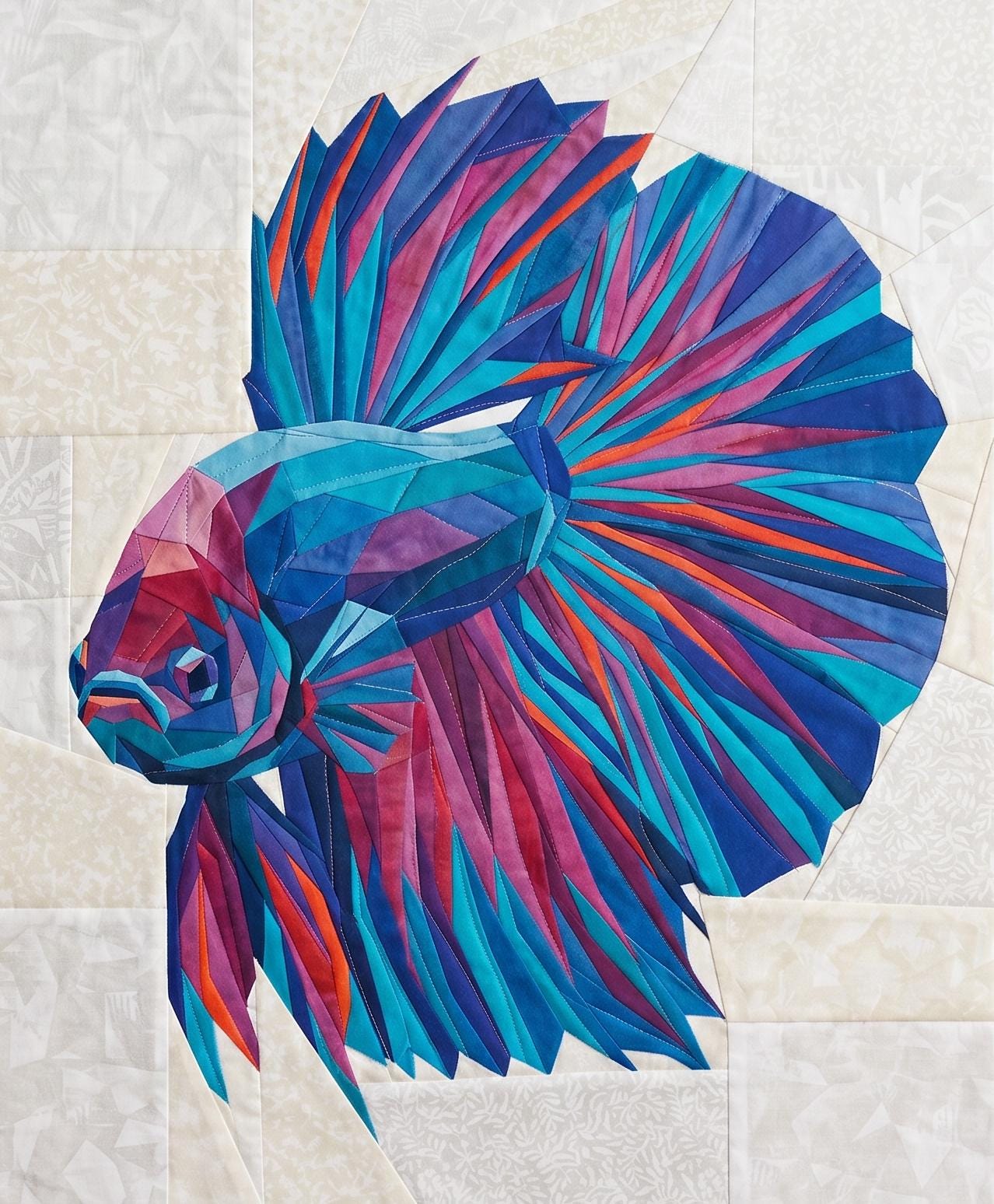 Betta Blue 72" x 88" FPP Quilt Pattern
