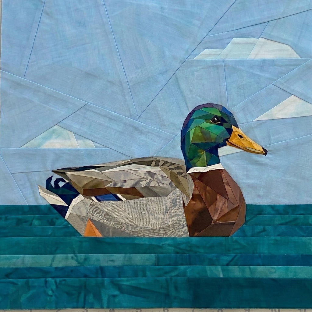 Mallard Drake 14"x14" FPP Quilt Pattern