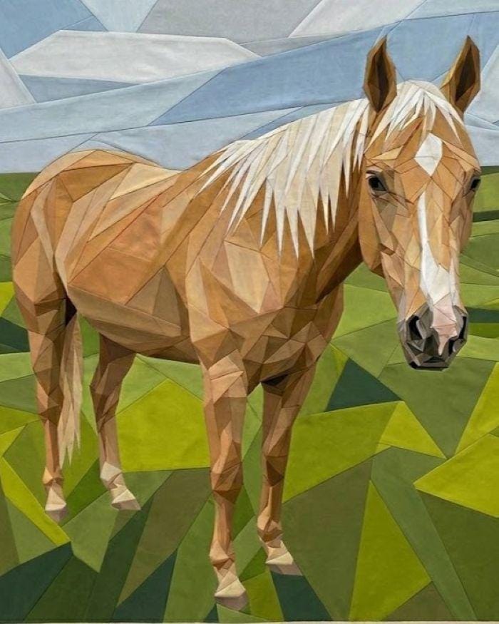 Palomino Horse 72"x90" FPP Quilt Pattern