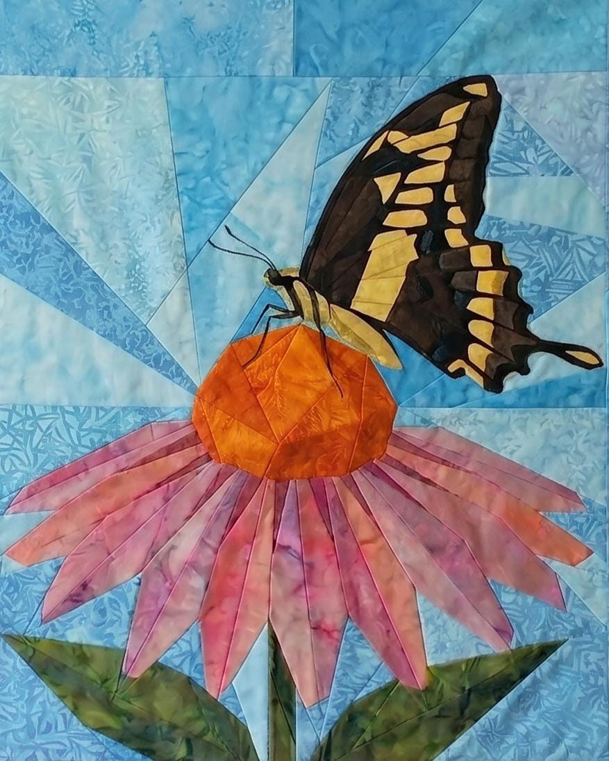Coneflower, 72"x90" FPP Quilt Pattern