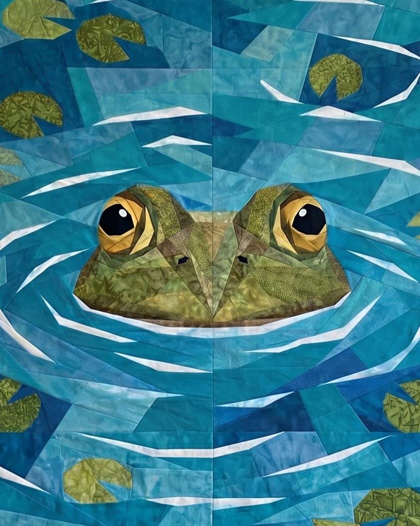 Billy The Bullfrog 54" x 66" FPP Quilt Pattern