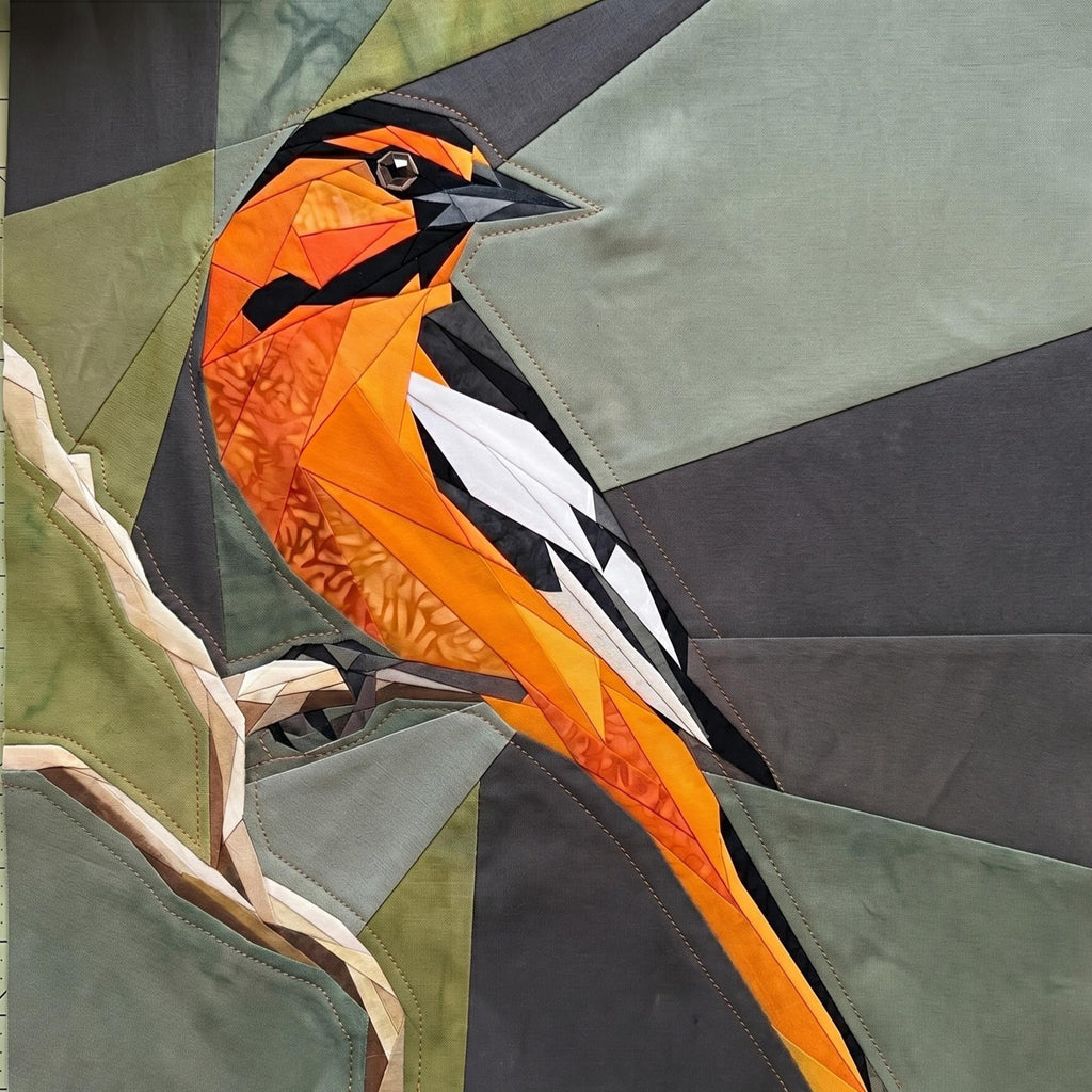 Bullocks Oriole 14" x14" FPP PDF Quilt Pattern