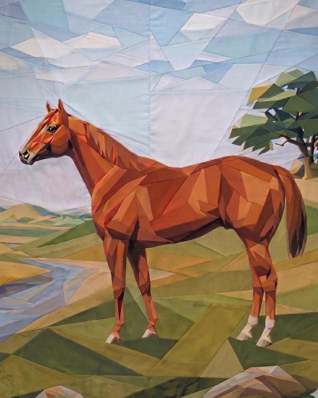 American Quarter Horse FPP Quilt pattern 72"x90"