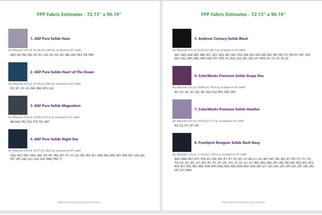 Lyric's Piano 72"x96" FPP Quilt Pattern