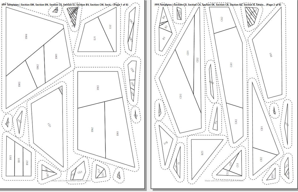 Wood Duck 14" FPP Quilt Block Pattern