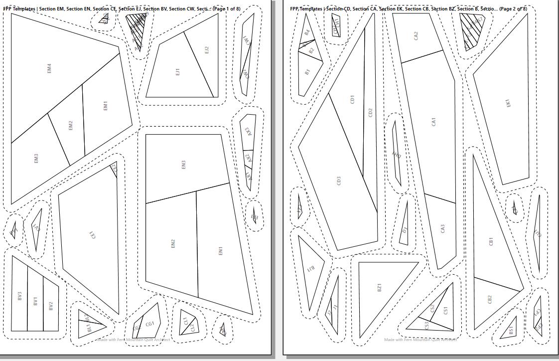 Wood Duck 14" FPP Quilt Block Pattern