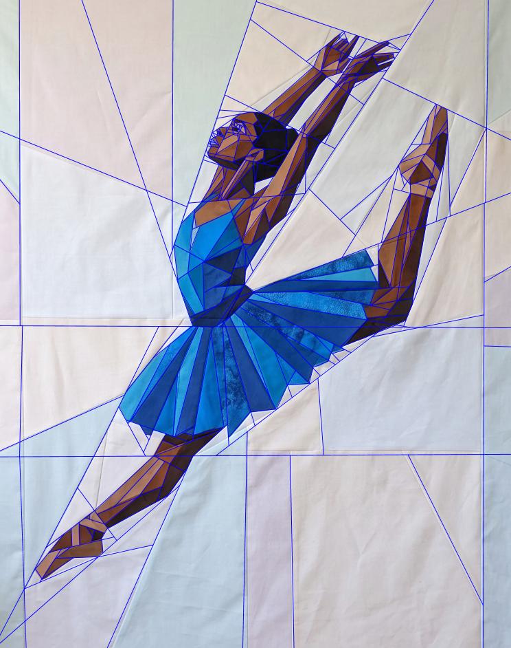 Blue Ballerina, 72"x90" FPP Quilt Pattern