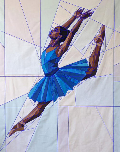 Blue Ballerina, 72"x90" FPP Quilt Pattern
