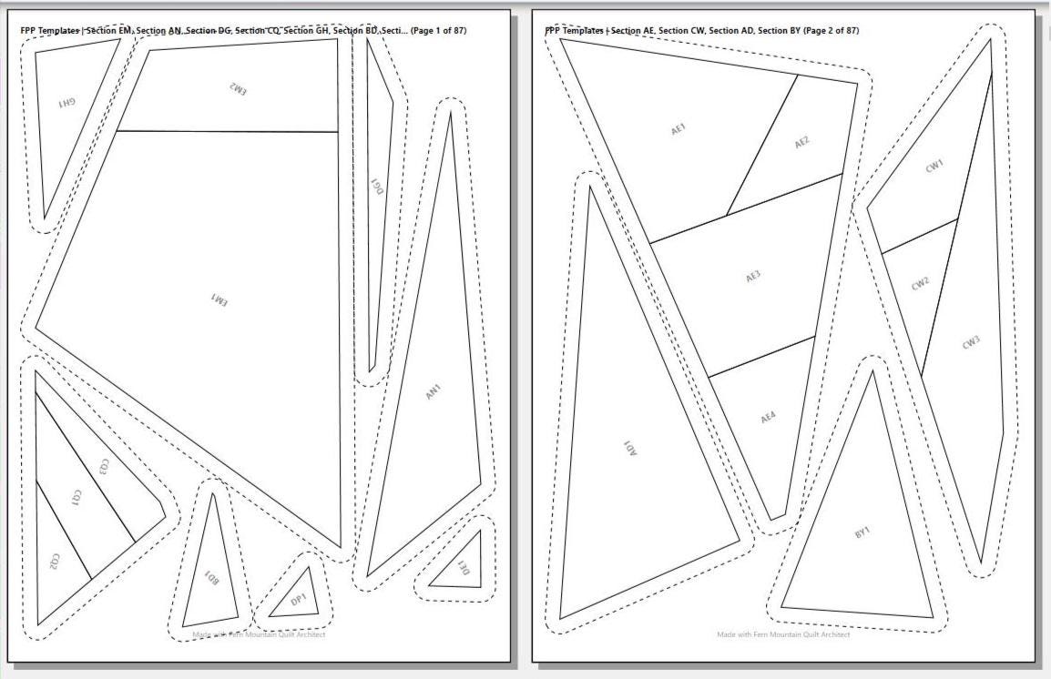 Rosie the Frenchie, 60" x 70" FPP Digital Quilt Pattern