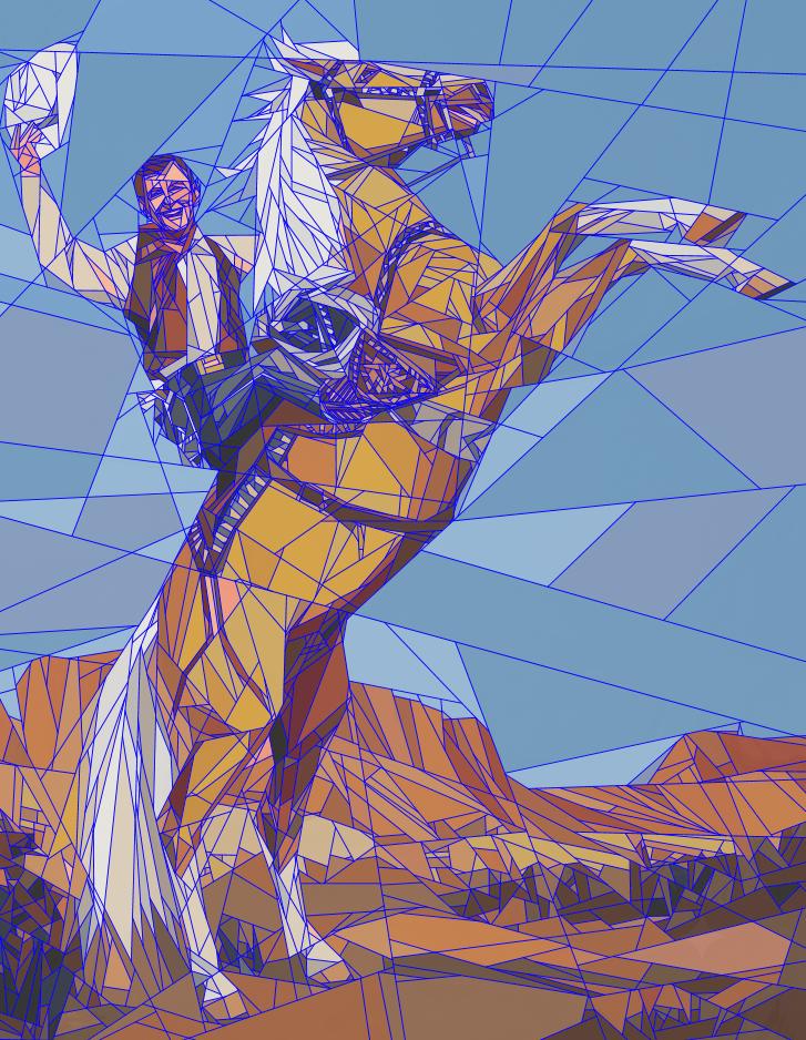 Roy Rogers and Trigger, 72" x 91" FPP Quilt Pattern