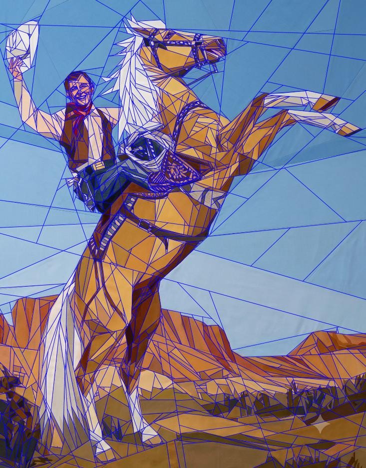 Roy Rogers and Trigger, 72" x 91" FPP Quilt Pattern