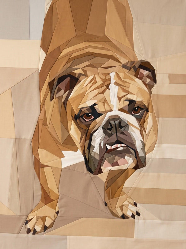 Bruce the Bulldog, 60"x80" FPP Quilt Pattern