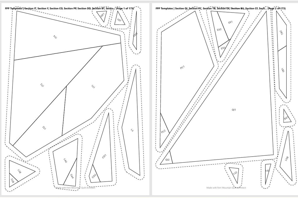 Lyric's Piano 72"x96" FPP Quilt Pattern
