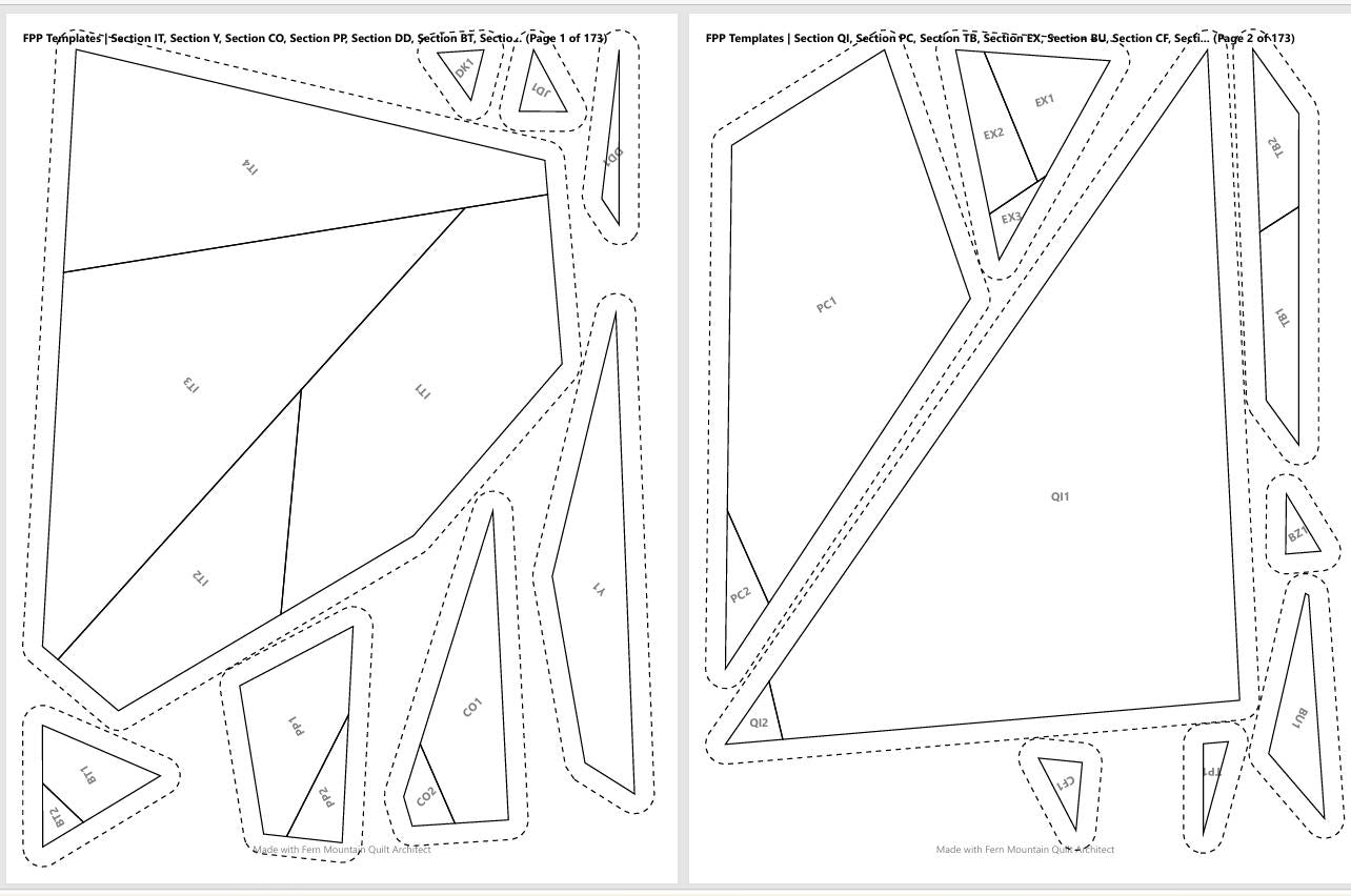 Lyric's Piano 72"x96" FPP Quilt Pattern