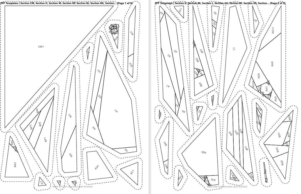Cardinal 14" FPP Quilt Block Pattern
