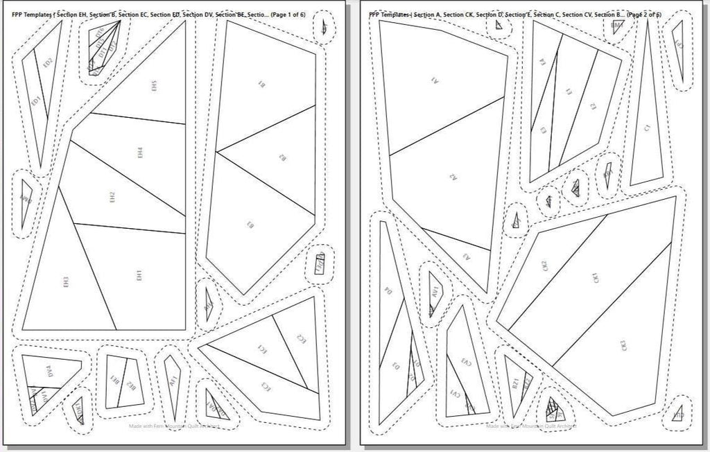 Lazuli Bunting 14" FPP Quilt Block Pattern